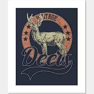 Vintage Deers Posters and Art